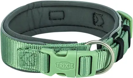 Нашийник Trixie Premium екстраширокий для собак S–M 33–42 см 35 мм блакитно-сірий