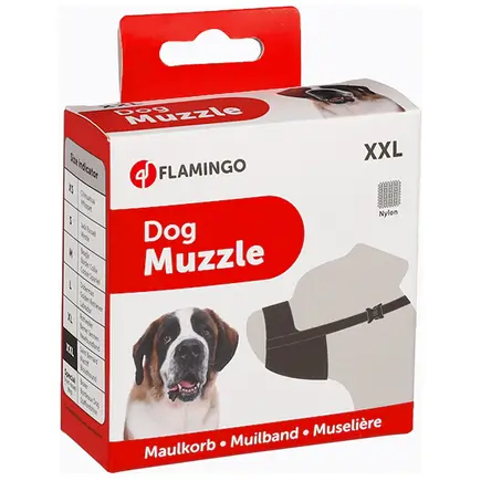 Flamingo Muzzle Nylon XXL ФЛАМІНГО НЕЙЛОН намордник для собак порід сенбернар, мастиф, бладхаунд XXL