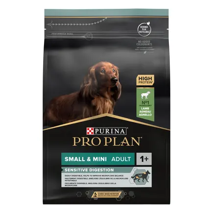 Сухий корм PRO PLAN Small&Mini Adult 1+ Sensitive Digestion для дорослих собак дрібних порід з чутливим травленням з ягням 3 кг