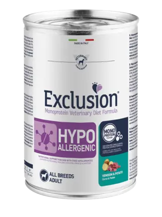 Консерва Exclusion Hypoallergenic з олениною для собак з харчовою алергією 400 г