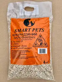 SMART PETS Кукурудзяний наповнювач для тварин, 6кг