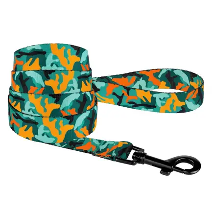 Повідець для Собак BronzeDog Urban Camo Нейлоновий Зелений M