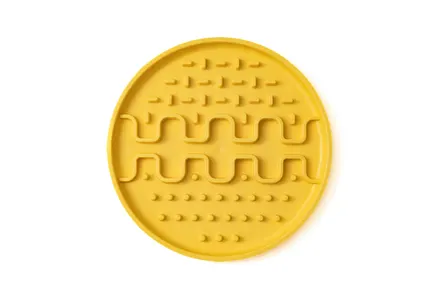 FIBOO Килимок для злизування ласощів та їжі Lollipop Mini, жовтий