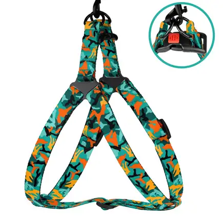 Шлея для Собак BronzeDog Urban Camo Нейлонова Зелена L