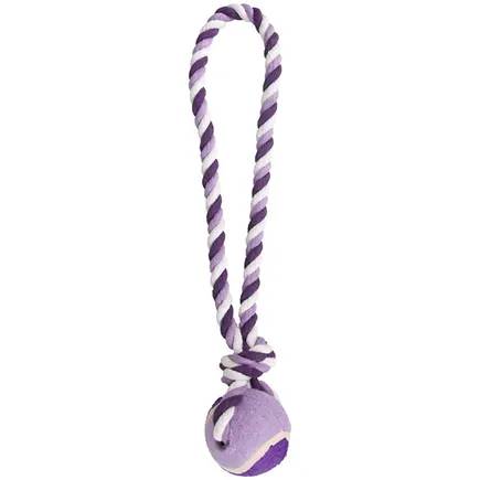 Flamingo Cotton Rope With Tennis Ball ФЛАМІНГО М’ЯЧ НА КАНАТІ іграшка для собак S