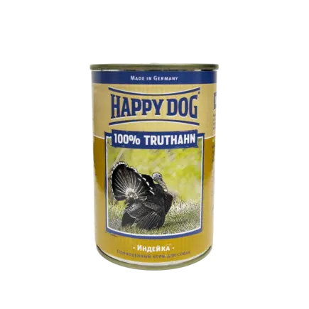 Монобілковий паштет Happy Dog Dose 100% Truthahn для собак усіх порід з індичкою, 0,4 кг,6000664