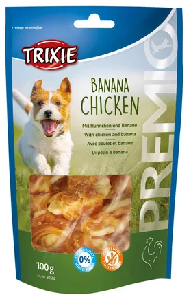Ласощі Trixie Premio Banana & Chicken для собак, курка та банан, 100 г