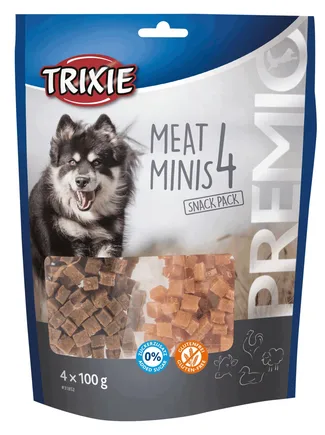 Ласощі Trixie Premio 4 Meat Minis для собак, з куркою, качкою, яловичиною і бараниною, 4 x 100 г