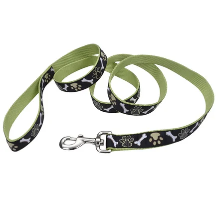 Coastal Pet Attire Ribbon КОСТАЛ РІББОН повідець для собак, 2.5смХ1.8м Коричневі лапки