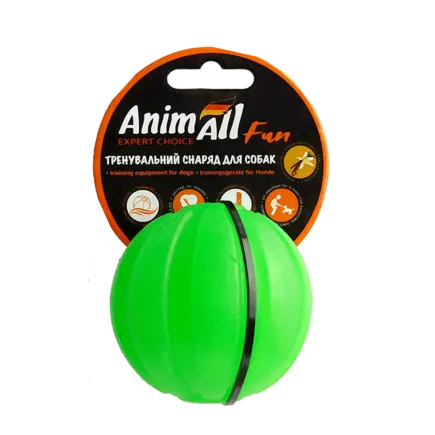 Іграшка AnimAll Fun тренувальний м'яч для собак, 7 см, зелена