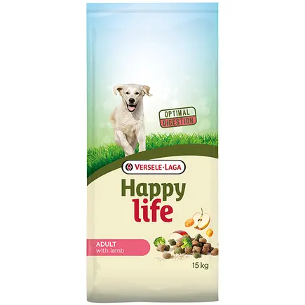 Happy Life Adult with Lamb ХЕППІ ЛАЙФ ЯГНЯ сухий преміум корм для собак середніх та великих порід 15 кг