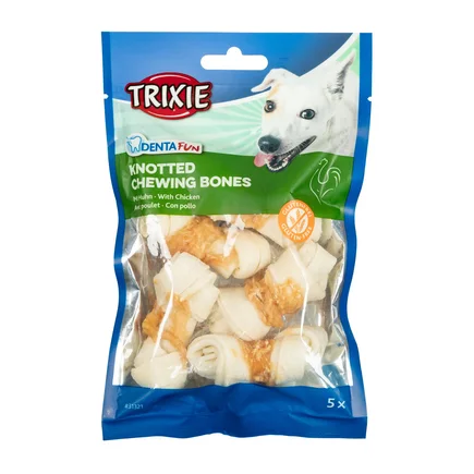 Кісточка Trixie Denta Fun для чистки зубів собак, з куркою, 5 см, 5 шт, 70 г