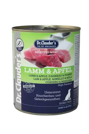 Вологий корм для собак Dr.Clauder’s Selected Meat Lamb & Apple ягня та яблуко 800 г