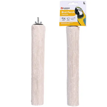 Flamingo Perch Calcium ФЛАМІНГО ЖЕРДИНКА З КАЛЬЦІЄМ для гігієни дзьоба та кігтів птахів 25 (Д) х 3,3-4,1 (Діам.) см, заг. довжина 27 см