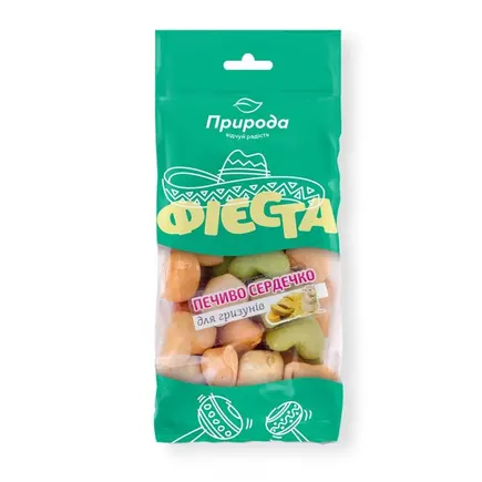 Асорті-печиво Природа "Сердечка" для гризунів, 100 г