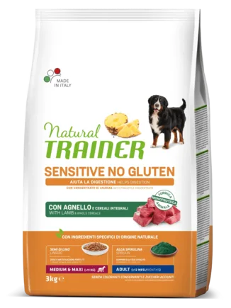 Natural Trainer Dog Sensitive Adult Medium&Maxi сухий корм для середніх та великих порід з Ягнятиною 3 кг