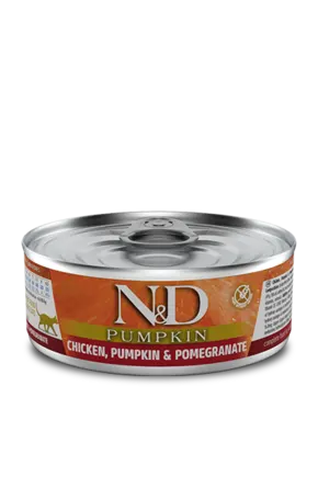 Вологий корм для кішок Farmina N&D Grain Free PUMPKIN CHICKEN ADULT беззерновий з гарбузом, куркою, гранатом 80 г