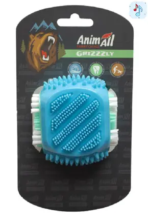 Іграшка AnimAll GrizZzly дентал квадрат, м'ятно-блакитний