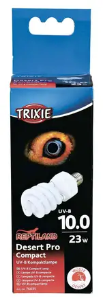Люмінесцентна лампа Trixie для тераріуму Desert Pro Compact 10.0, для опромінення променями УФ-В спектра 23 W, E27