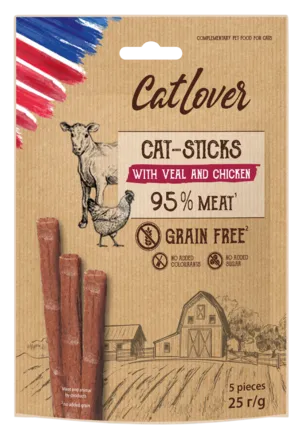 CatLover Sticks veal chicken 5*5g/CatLover Палички для котів із телятиною та куркою, 5*5g