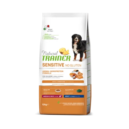 Natural Trainer Dog Sensitive Adult Medium&Maxi сухий корм для середніх та великих порід з Лососем 12 кг