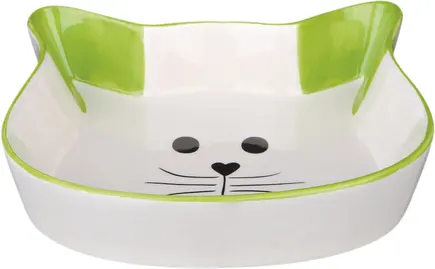 Миска Trixie для котів, у формі котячої мордочки, керамічна, 12 см, 250 мл