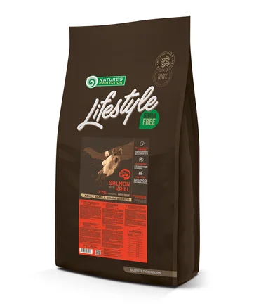 Сухий беззерновий корм з лососем для дорослих собак всіх порід Lifestyle Grain Free Salmon Adult All Breeds 17кг
