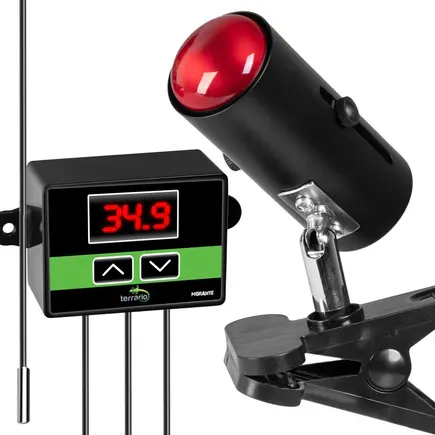 Світильник з затискної ручкою і термостатом ReptiSun Temperature Control 200W