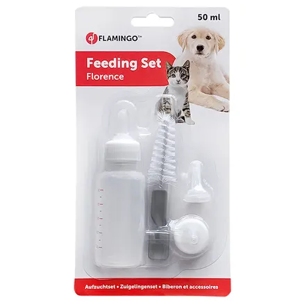 Flamingo Feeding Bottle For Pups ФЛАМІНГО набір для вигодовування цуценят, кошенят та дрібних тварин, 60 мл 0,06 л
