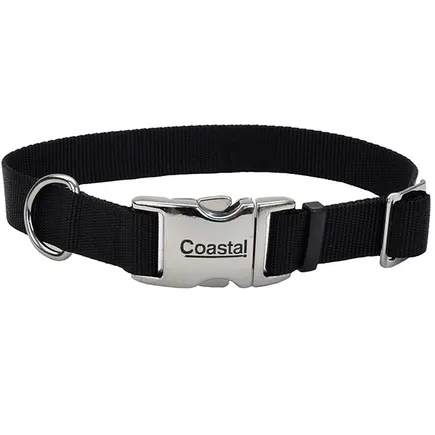 Coastal Metal Buckle КОСТАЛ МЕТАЛ нашийник для собак, 2.5х36-51cм Чорний