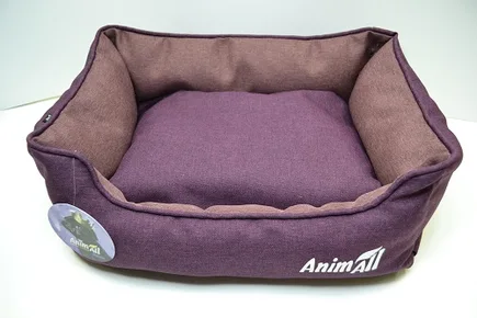 Лежанка AnimAll Anna M Dark Violet для собак і котів, фіолетова, 55×43×17 см