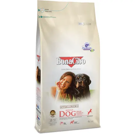 BonaCibo Adult Dog High Energy Chicken&Rice with Anchovy 4 kg