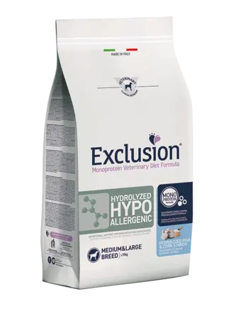 Exclusion Hydrolyzed Hypoallergenic Medium&Large Breed із гідролізованою рибою для середніх та великих порід собак із харчовою алергією 2 кг