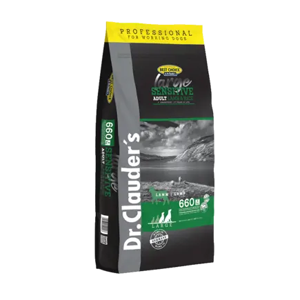Сухий корм Dr.Clauder’s Sensitive Adult Lamb & Rice Large Breed 20 кг для дорослих собак великих та гіганських порід з чутливим травленням