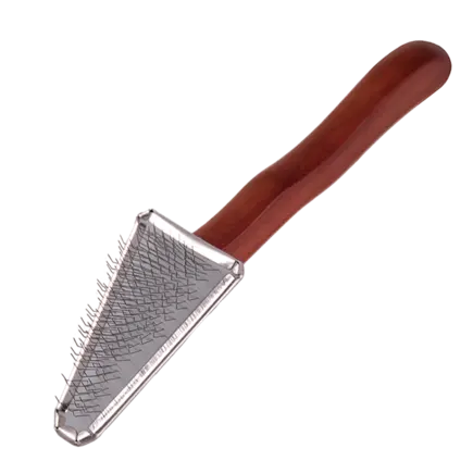 Пуходерка Dezynadog Soft Triangle Slicker Brush трикутна пласка для місць навколо очей лап і морди для цуценят та малих порід