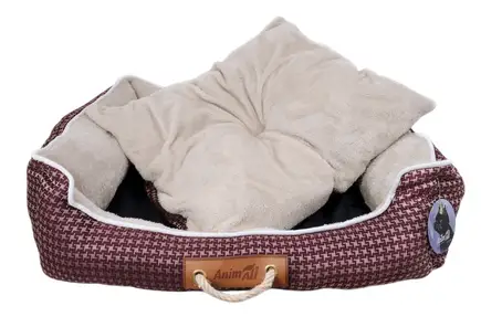 АnimAll Лежак Nena Star з візерунком XL BORDO (84X66X19)