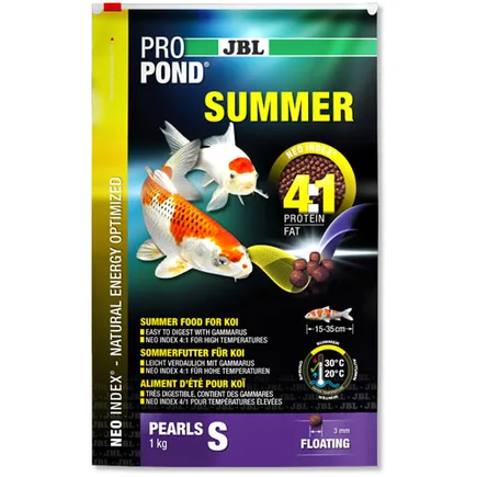 Літній корм JBL ProPond Summer S для невеликих котрі, 1 кг