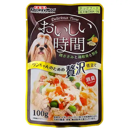 DoggyMan Low Fat Chicken & Cartilage ДОГГІМЕН КУРКА З ХРЯЩЕМ в желе консерви для собак, вологий корм, пауч 100г 0,1 кг