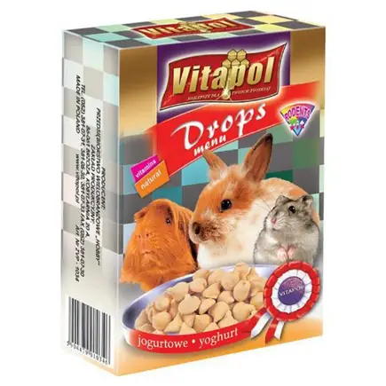 Vitapol Дропси для гризунів, йогуртові 75 г.