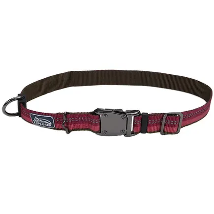 Coastal K9 Explorer Collar КОСТАЛ К9 ЕКСПЛОРЕР світловідбивний нашийник для собак, 2.5х46-66см Малиновий