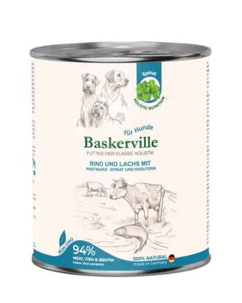 Baskerville HF Holistic Rind und Lachs. Яловичина та лосось для собак, 800 г