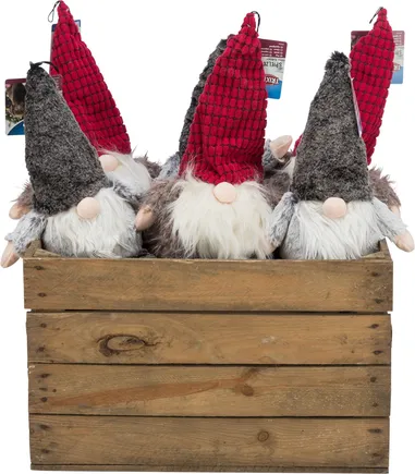 Іграшка для собак Trixie "Новорічний гном", 6 шт, 33 см