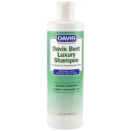 Davis Best Luxury Shampoo ДЕВІС БЕСТ ЛАКШЕРІ шампунь для блиску шерсті у собак і котів, концентрат 0,355 л