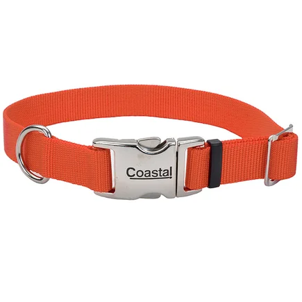Coastal Metal Buckle КОСТАЛ МЕТАЛ нашийник для собак, 2.5х36-51cм Апельсиновий