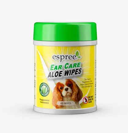 ESPREE Aloe Ear Care Pet Wipes Вологі серветки для очищення вух собак 60шт