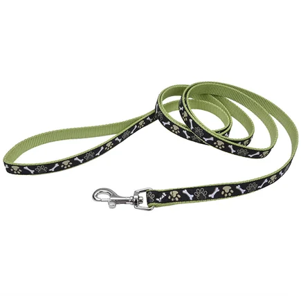 Coastal Pet Attire Ribbon КОСТАЛ РІББОН повідець для собак, 1.6смХ1.8м Коричневі лапки