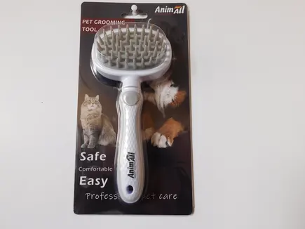 Силіконовий гребінець AnimAll Groom, сірий