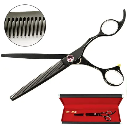 Davis Majutsu Titanium Thinning ДЕВІС МАЙЖИТЦУ ТІТАНІУМ філірувальні ножиці для стрижки собак 7", 17,8 см