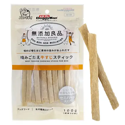 DoggyMan Beef Tendon Sticks ДОГГІМЕН ЯЛОВИЧЕ СУХОЖИЛЛЯ жувальні ласощі для собак 0,1 кг
