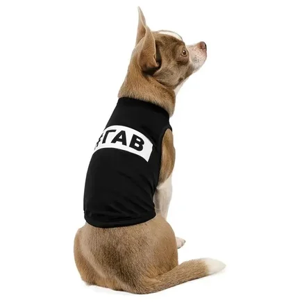 Борцівка Pet Fashion «Гав» для собак, розмір XS, чорна